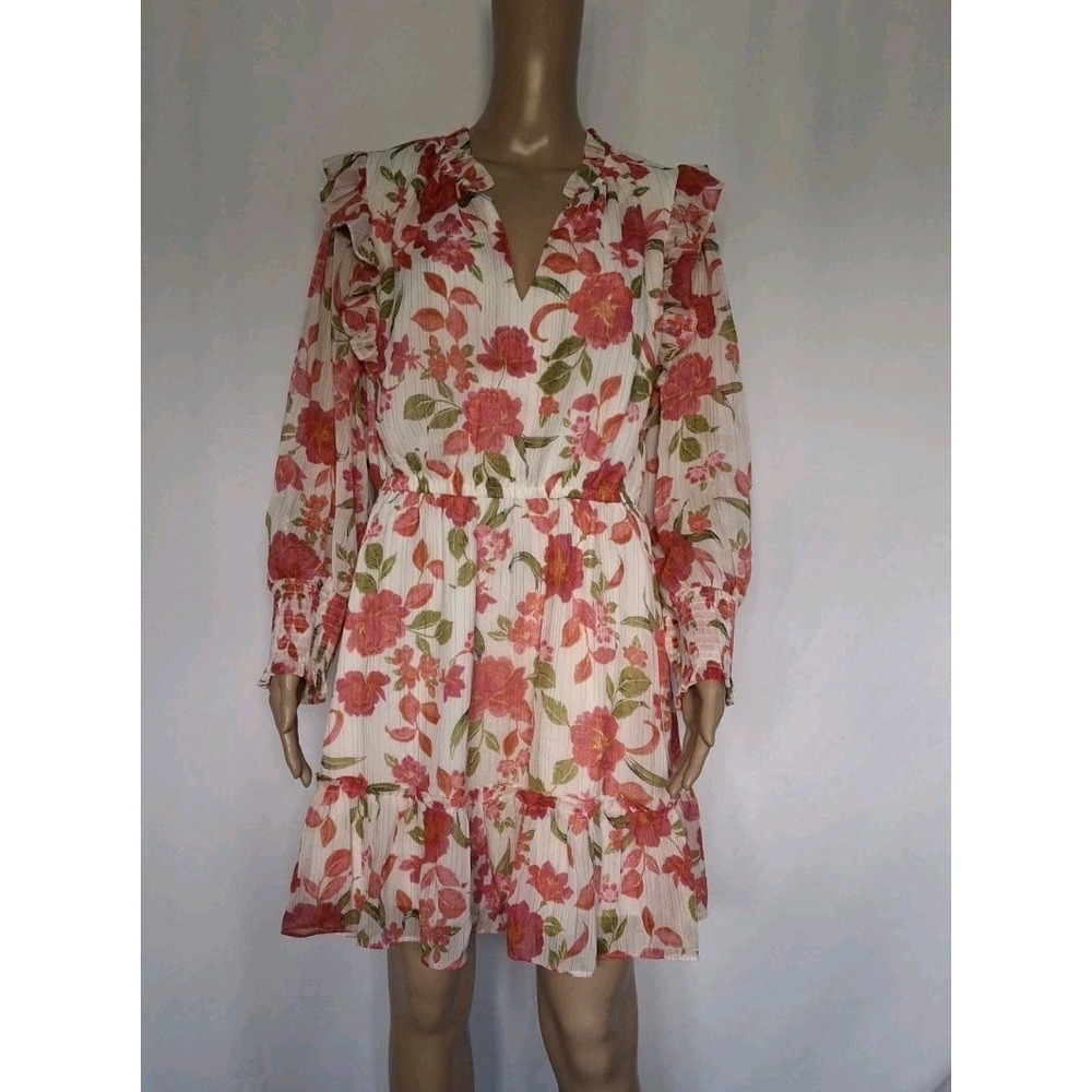 Sugarlips Women's Floral Ruffle Chiffon Dress Size L